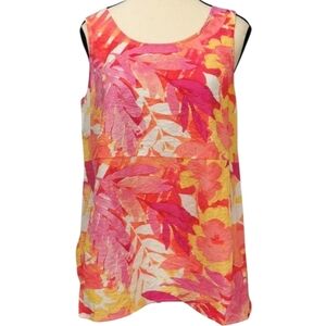 Escape by Habitat Pink Guava Floral Harbor Tank NWT Size S & M
